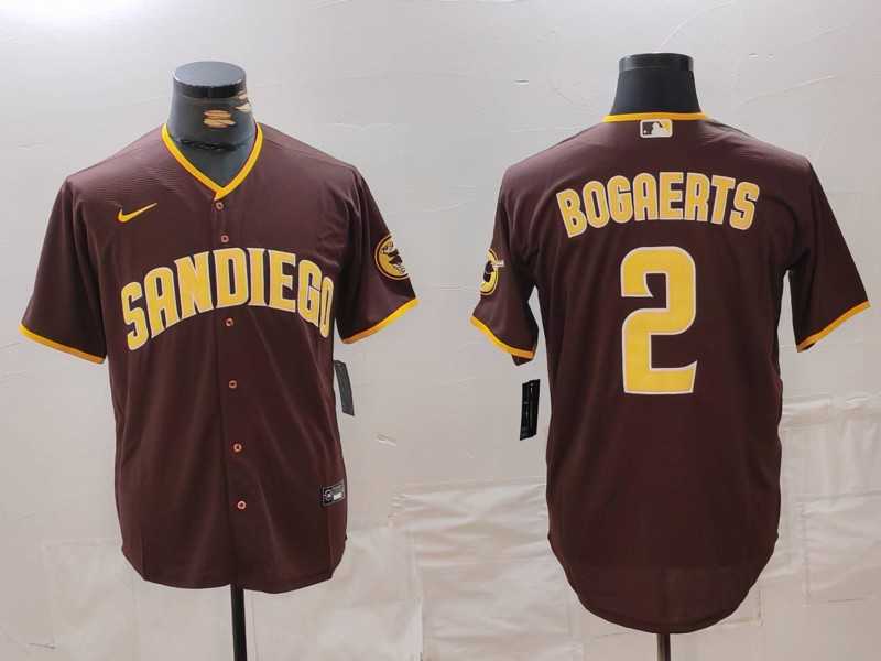 Men%27s San Diego Padres #2 Xander Bogaerts Brown Cool Base Stitched Jersey->pittsburgh pirates->MLB Jersey